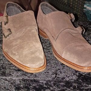 Alfani Men's Suede Double Monk Strap Shoes - Tan